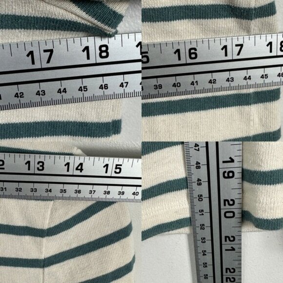 Sezane Gael Marinere Top Striped Henley Size Small French Nautical Stripe Ruffle - Picture 12 of 15